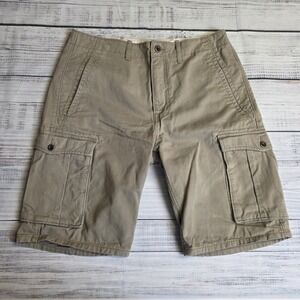Levis Mens White Tab Cargo Shorts Size‎ 33 Beige Tan 10 In Inseam